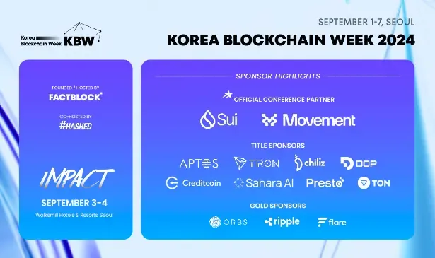 2024 年韩国区块链周指定 Movement Labs 为官方会议合作伙伴，并公布新的主讲嘉宾和赞助商