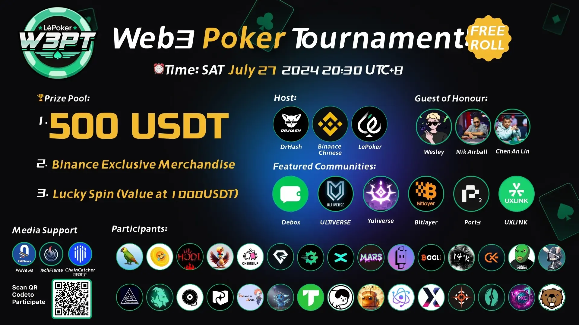 Poker Tournament：Web3社区联手竞逐W3PT