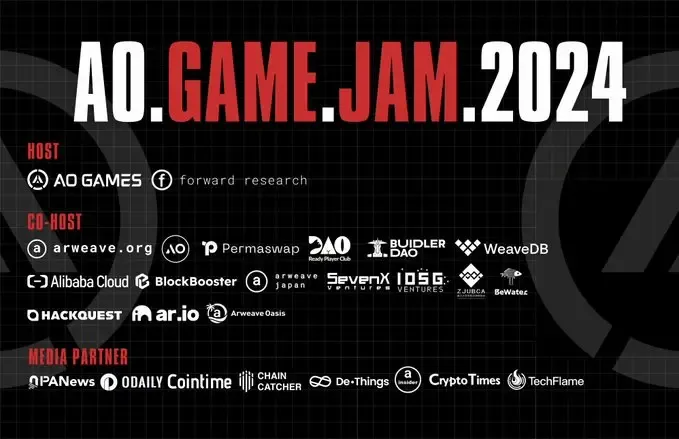 AO Games 宣布 AO Game Jam 2024 獲獎名單，$34,000 獎金助力 AO 生態遊戲賽道發展