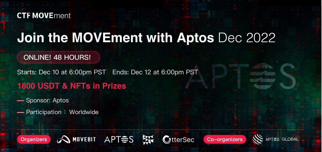 MoveBit and Aptos jointly launched the CTF MOVEment security competition