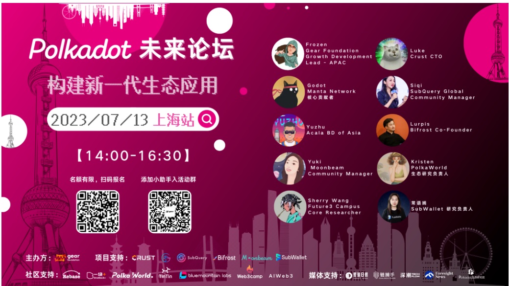 Polkadot Future Forum, Shanghai Station is now open for registration