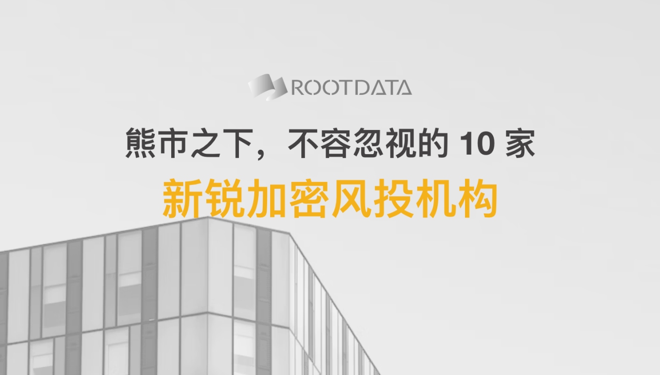 RootData：熊市之下，不容忽視的 10 家新銳加密風投機構