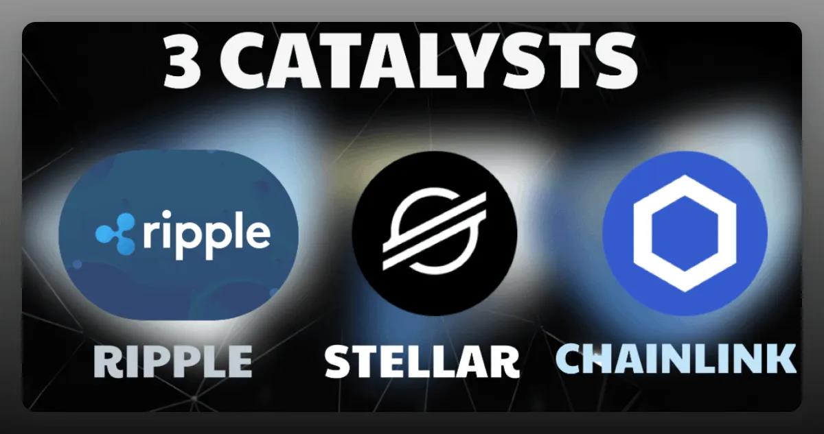 How do Ripple, Stellar, and Chainlink solve cross-border payment issues?