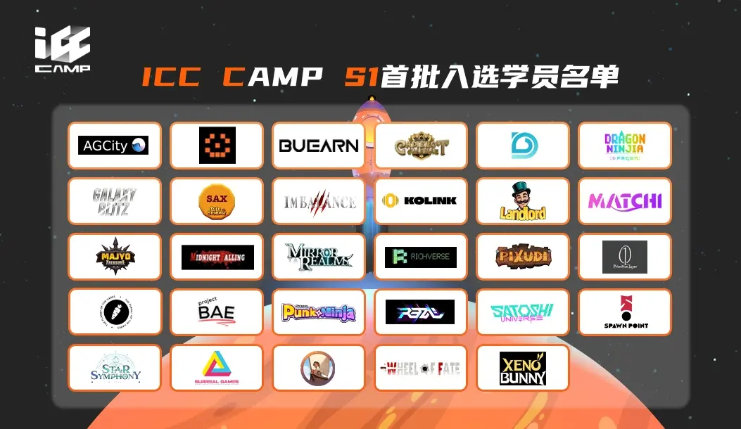 ICC Camp S1 officially opens for enrollment! The list of the first batch of signed projects has been announced