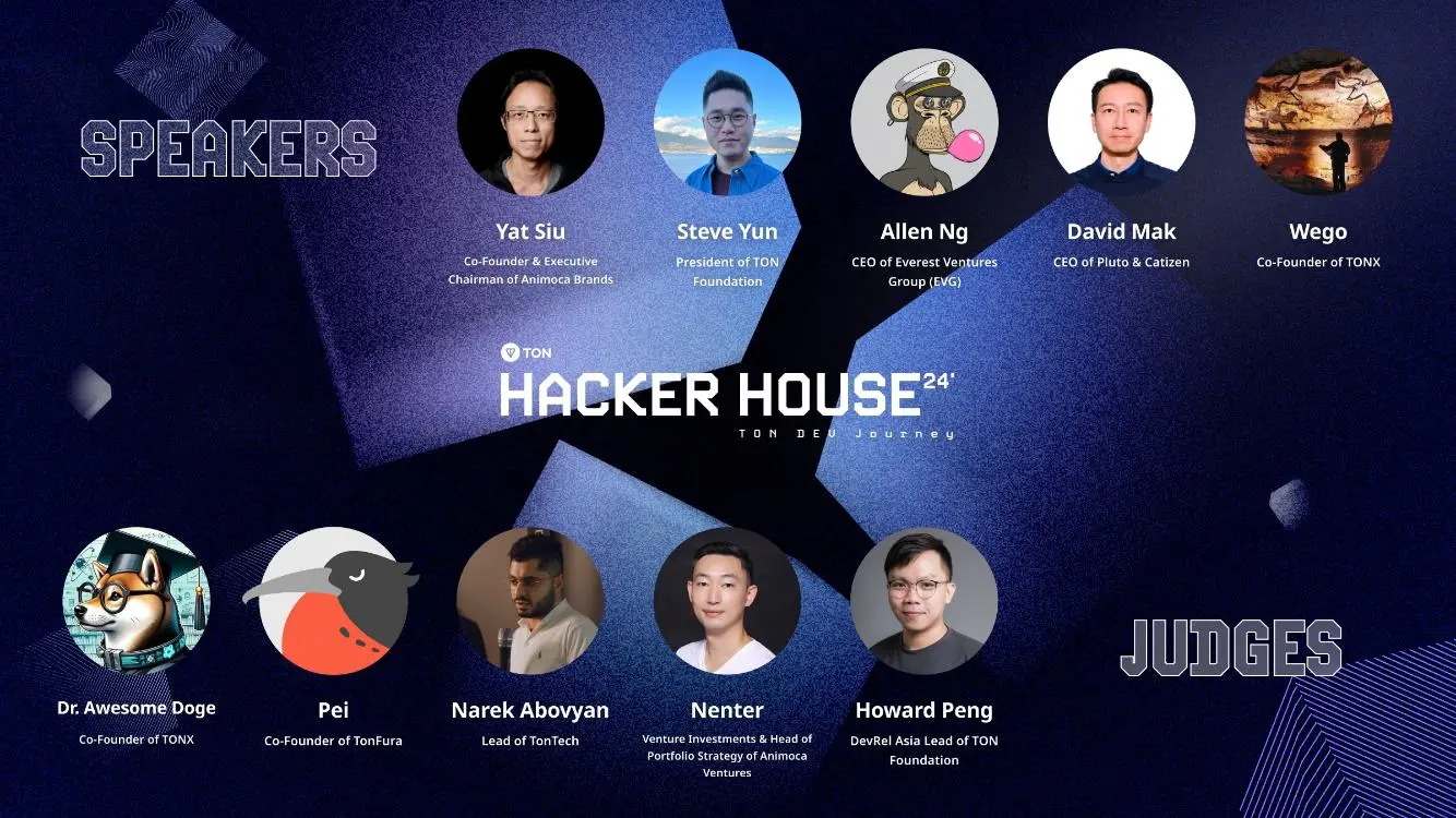 TON Hacker House reveals heavyweight speakers and professional judges lineup