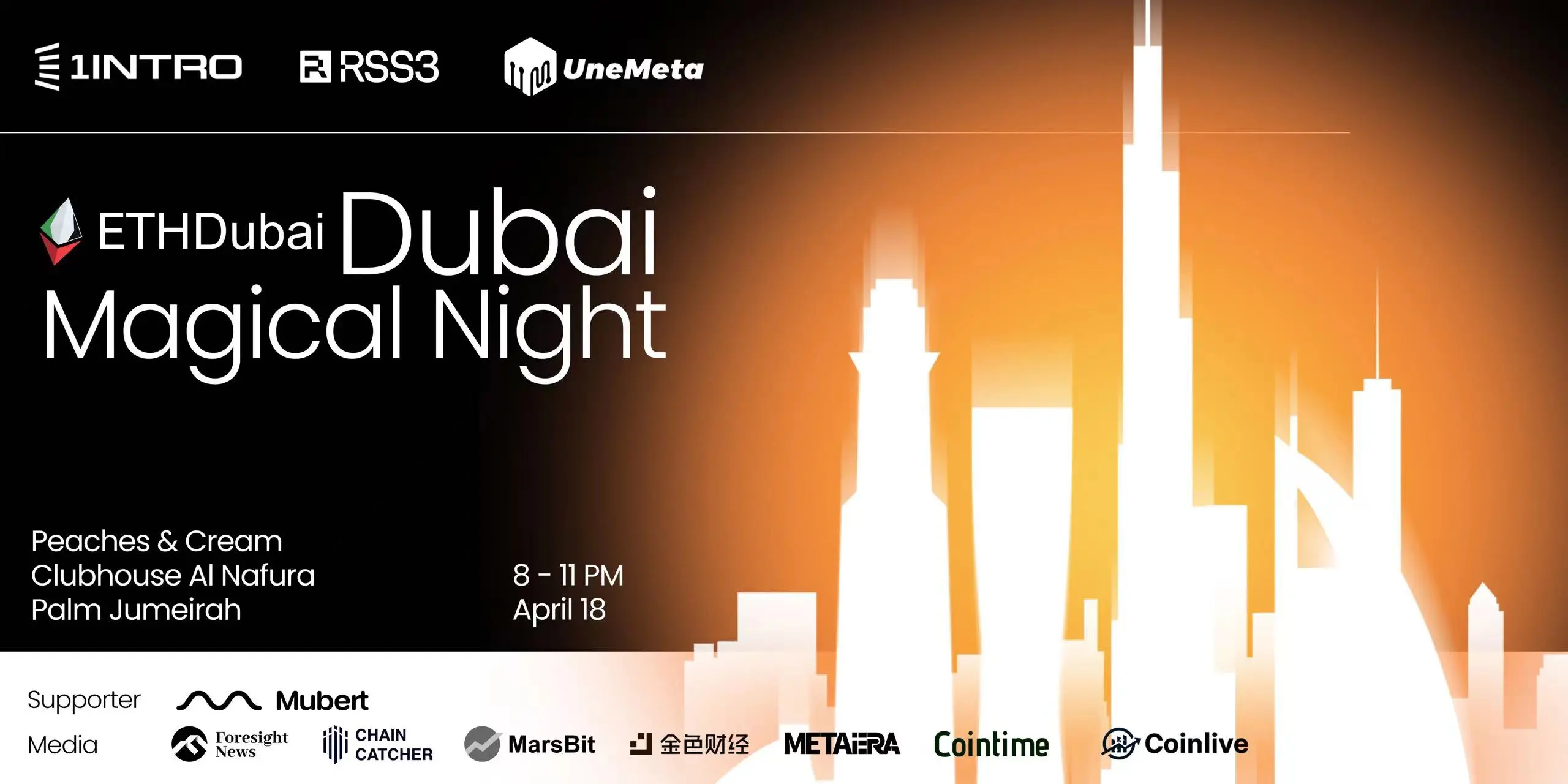 Dubai Magical Night will ignite the party spirit and explore the future of open technology and the cryptocurrency industry.