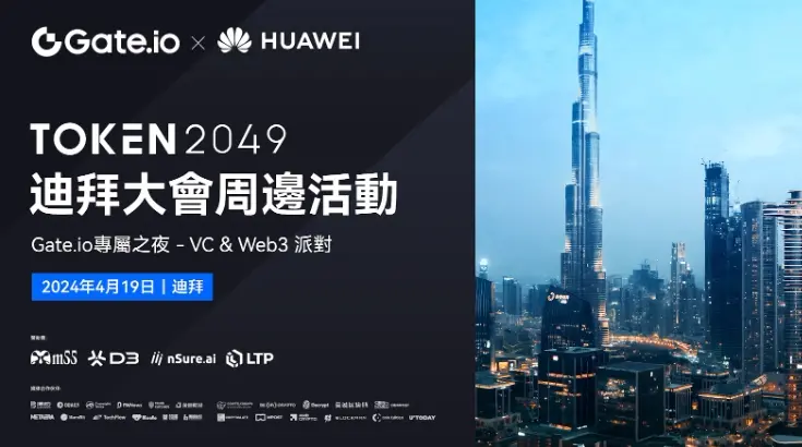 Exploring Bitcoin Halving: Gate.io and Huawei to Host VC and Web3 Events at TOKEN2049