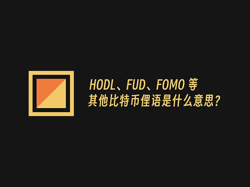 HODL、FUD、FOMO 等其他比特币俚语是什么意思？