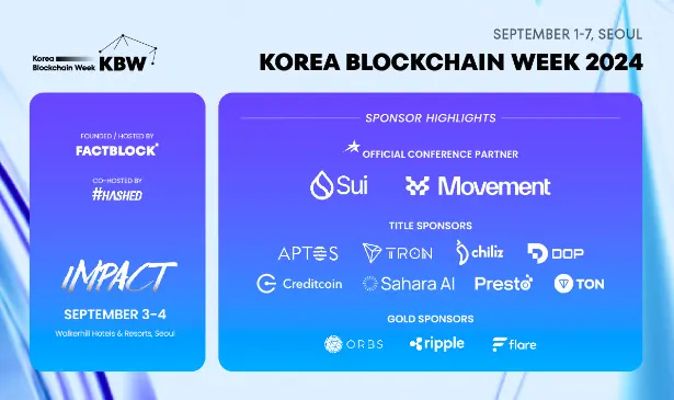 2024 年韓國區塊鏈週指定 Movement Labs 為官方會議合作夥伴，並公布新的主講嘉賓和贊助商