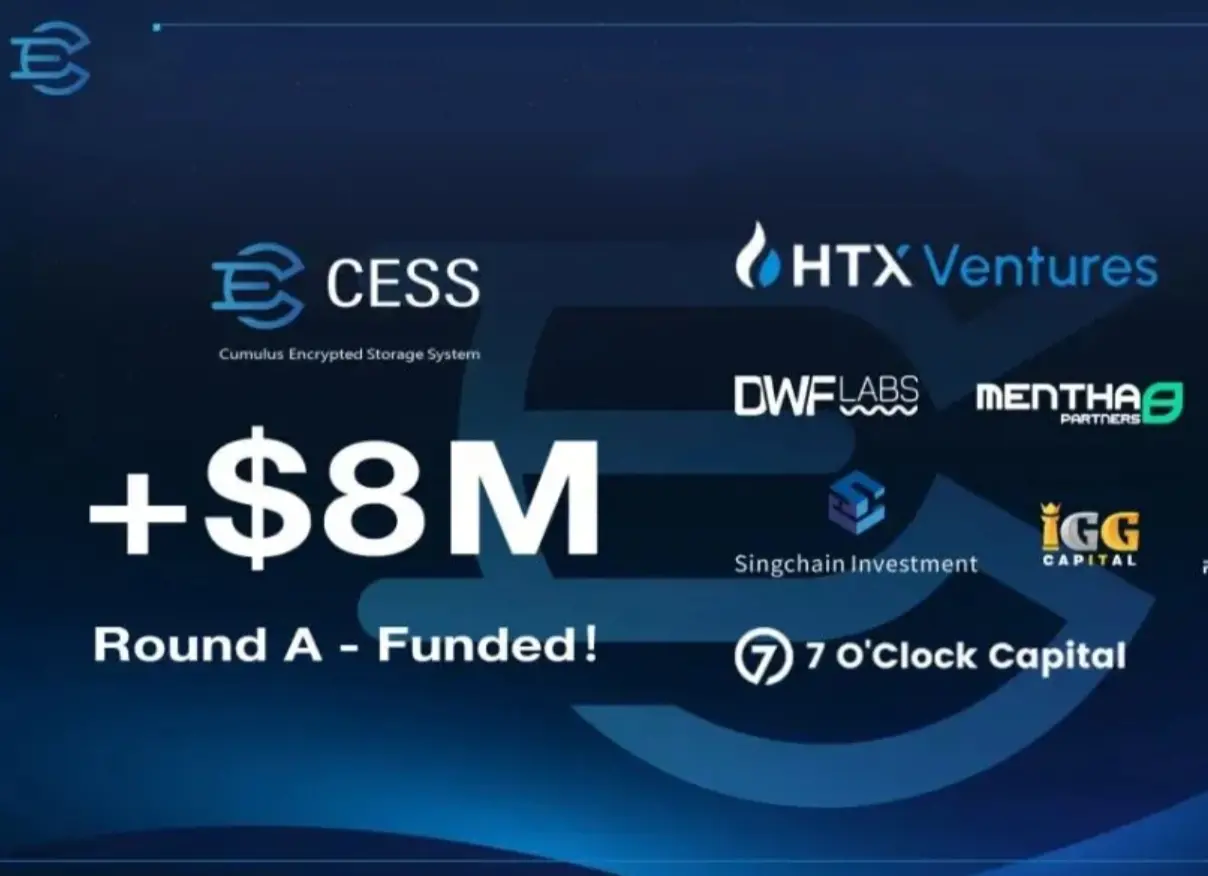 CESS 宣布完成 800 萬美元的 A 輪融資，致力建設數據價值網絡。