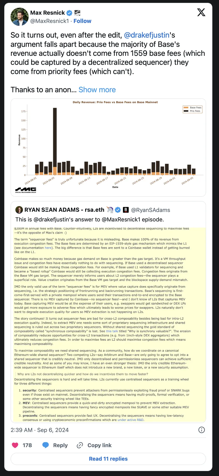 The situation escalates, revealing the current state of the Ethereum L2 wars