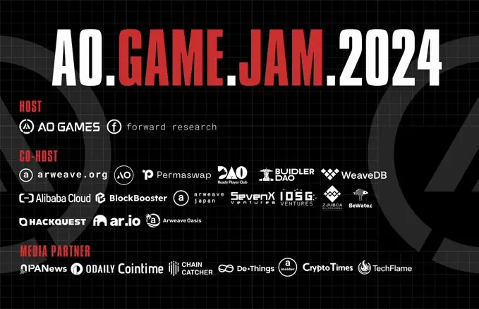 AO Games 宣布 AO Game Jam 2024 获奖名单，$34,000 奖金助力 AO 生态游戏赛道发展