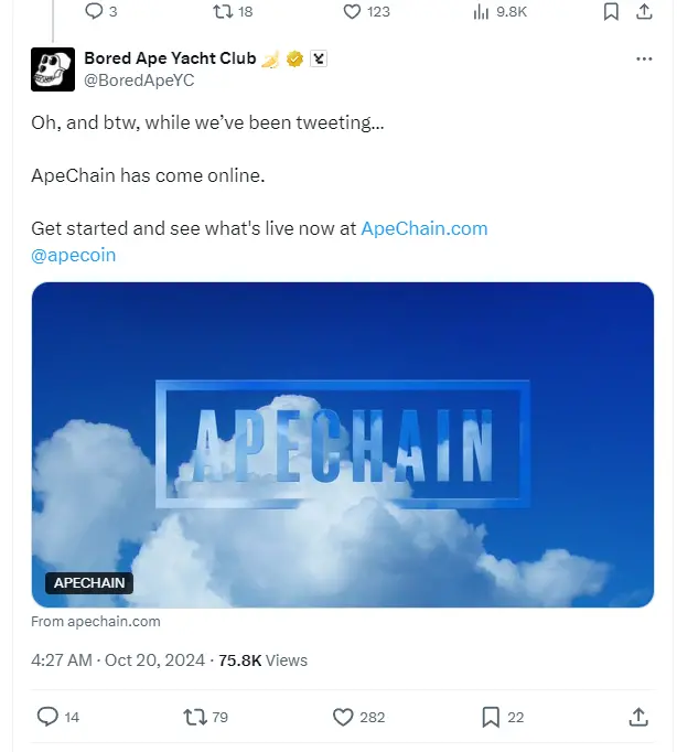 Review of the Apechain Launch Spectacle: MEME, Price Pumping, Automatic Earnings, Performing a Mainnet Launch Marketing Combination Punch