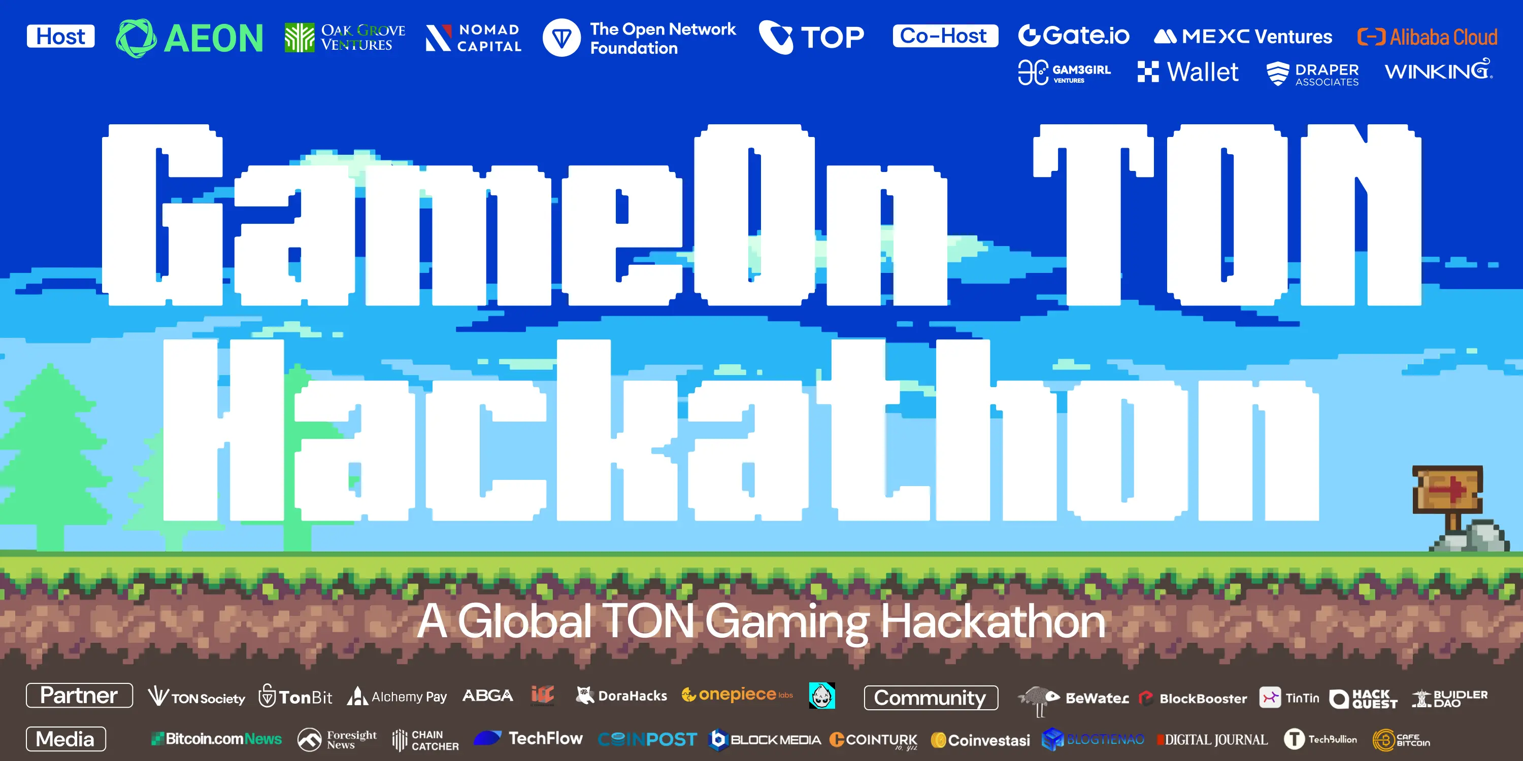 OnePiece Labs, AEON, and the TON Foundation have joined forces to officially launch the GameOn TON Global Game Innovation Hackathon!