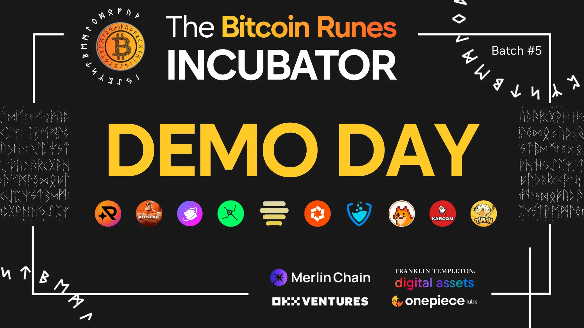 ビットコインエコシステムの探求 “イノベーションエンジン”——BTCルーンインキュベーターDemo Day全解析