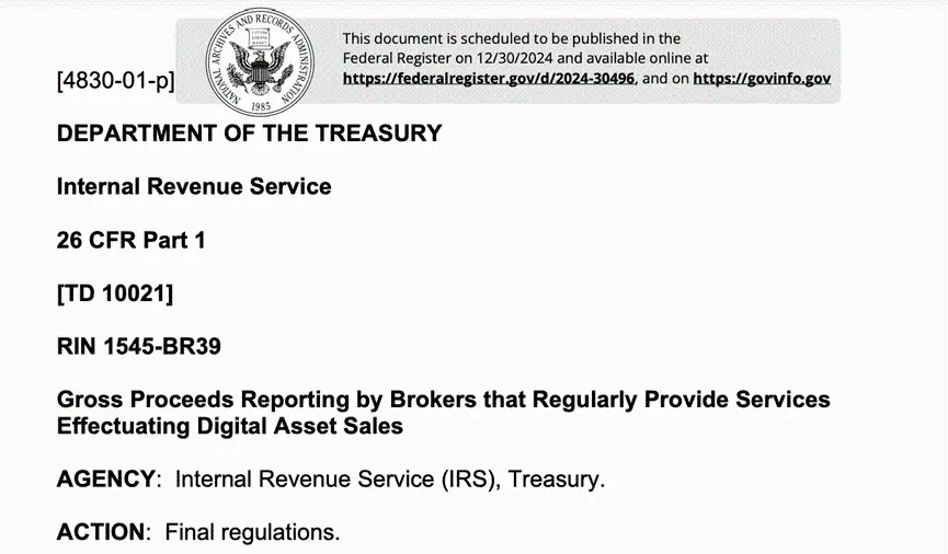 미국 국세청 “DeFi 중개인” 최종 규칙이 암호화폐 산업의 강력한 반대에 직면하고 있으며, 트럼프 정부가 이를 철회할 가능성은 얼마나 될까요?