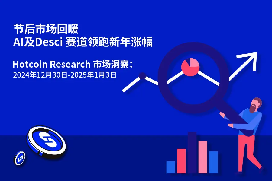 節後市場が回復し、AIおよびDesci分野が新年の上昇幅をリード|Hotcoin Research 市場インサイト：2024年12月30日-2